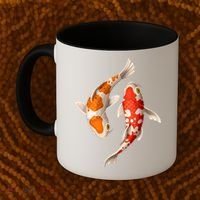 Swimming Koi Fishes Coffee Mug thumb 2