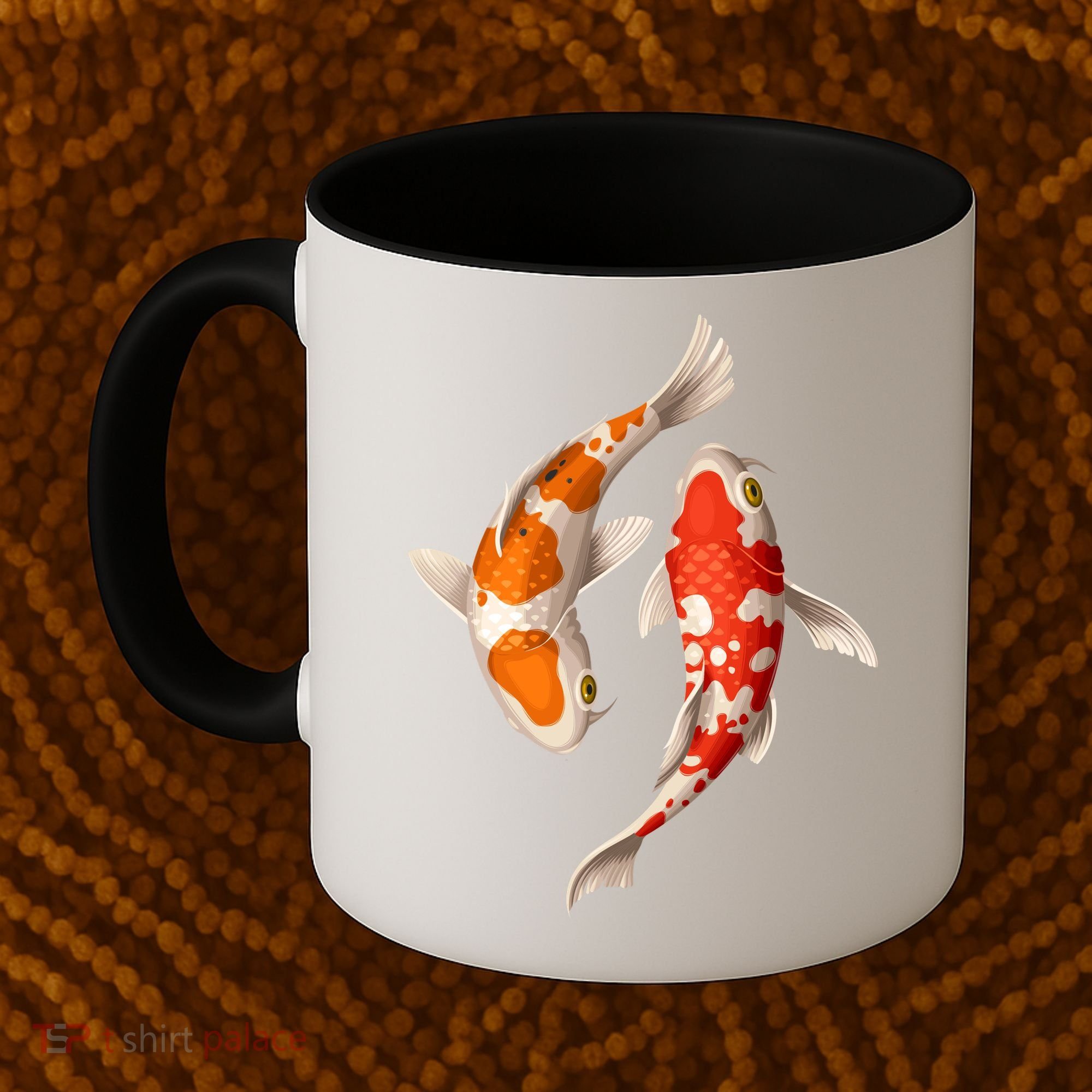 Swimming Koi Fishes Coffee Mug