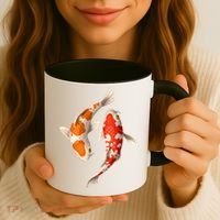 Swimming Koi Fishes Coffee Mug thumb 3