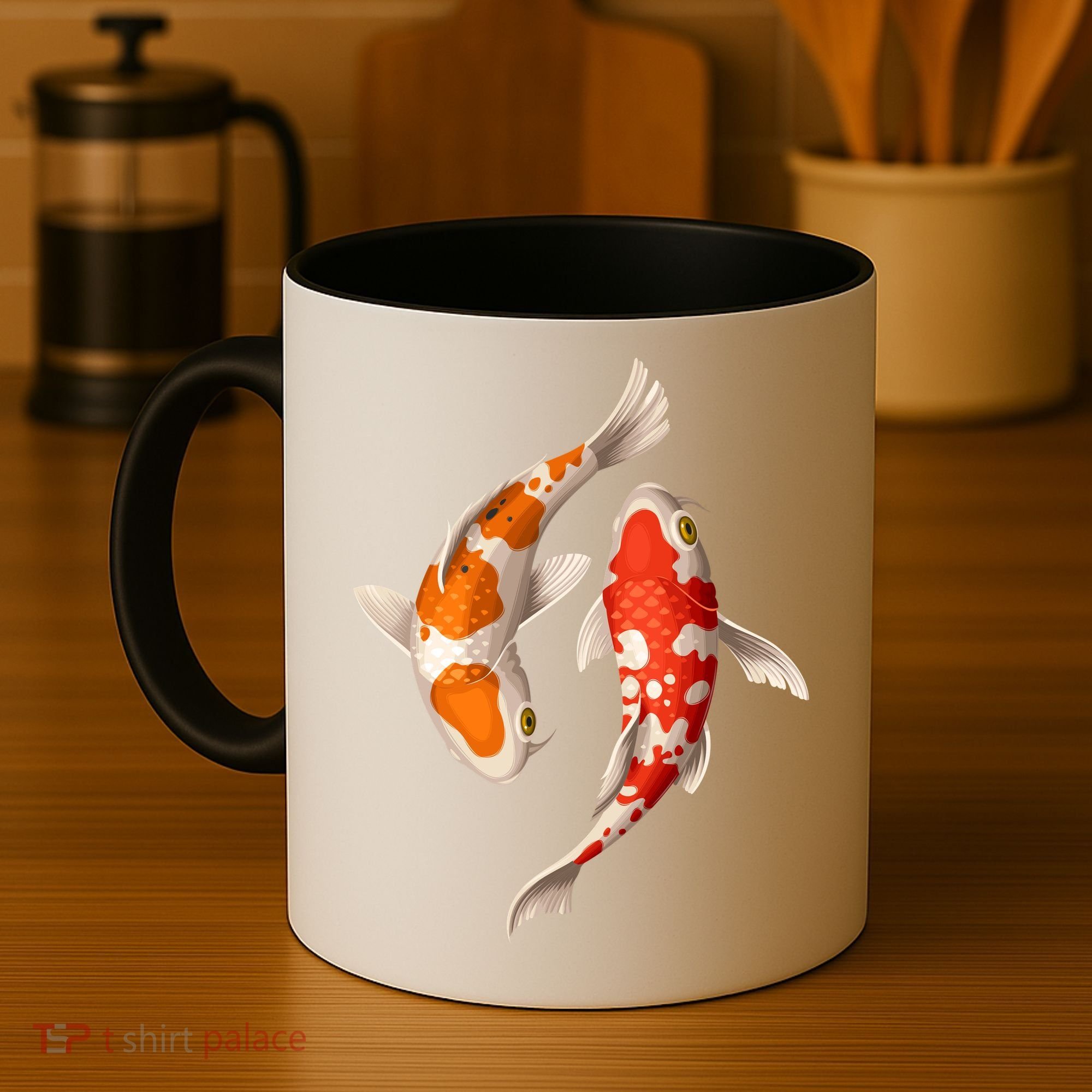 Swimming Koi Fishes Coffee Mug