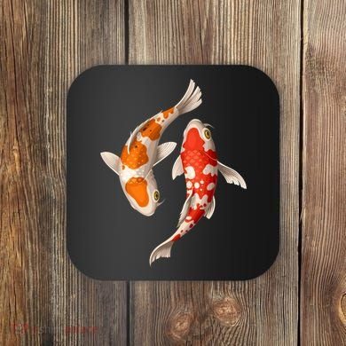 Swimming Koi Fishes Coaster