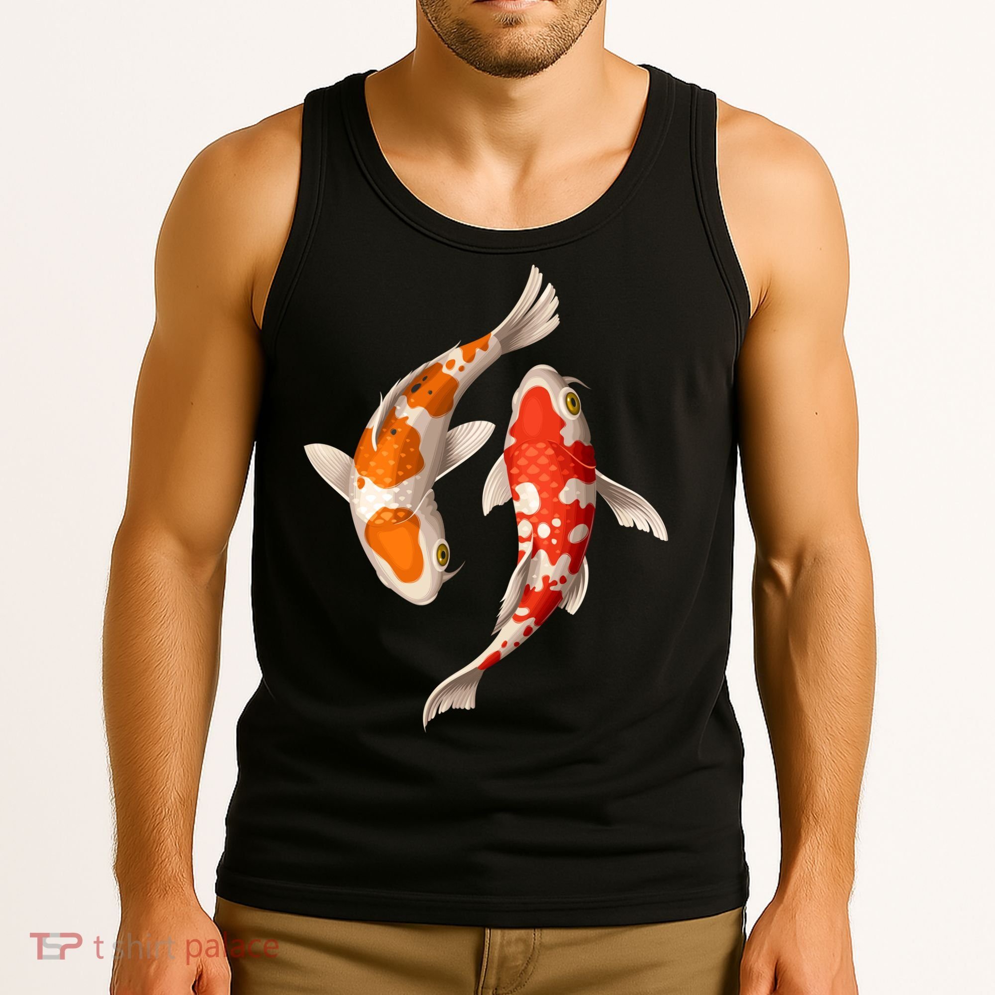 Swimming Koi Fishes Tank Top