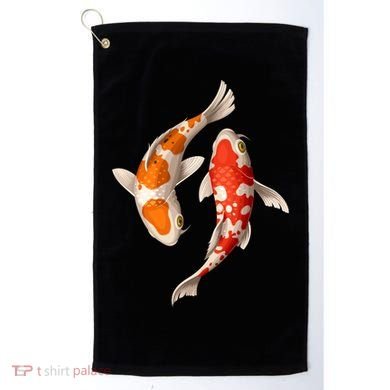 Swimming Koi Fishes Golf Towel