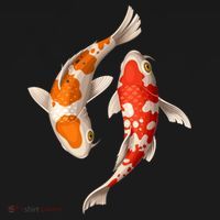 Swimming Koi Fishes Women's Long Sleeve Shirt thumb 2