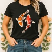 Swimming Koi Fishes Women's T-Shirt thumb 2