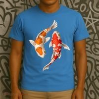 Swimming Koi Fishes T-Shirt thumb 3