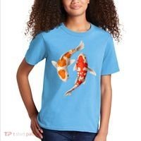 Swimming Koi Fishes Kids T-Shirt thumb 2