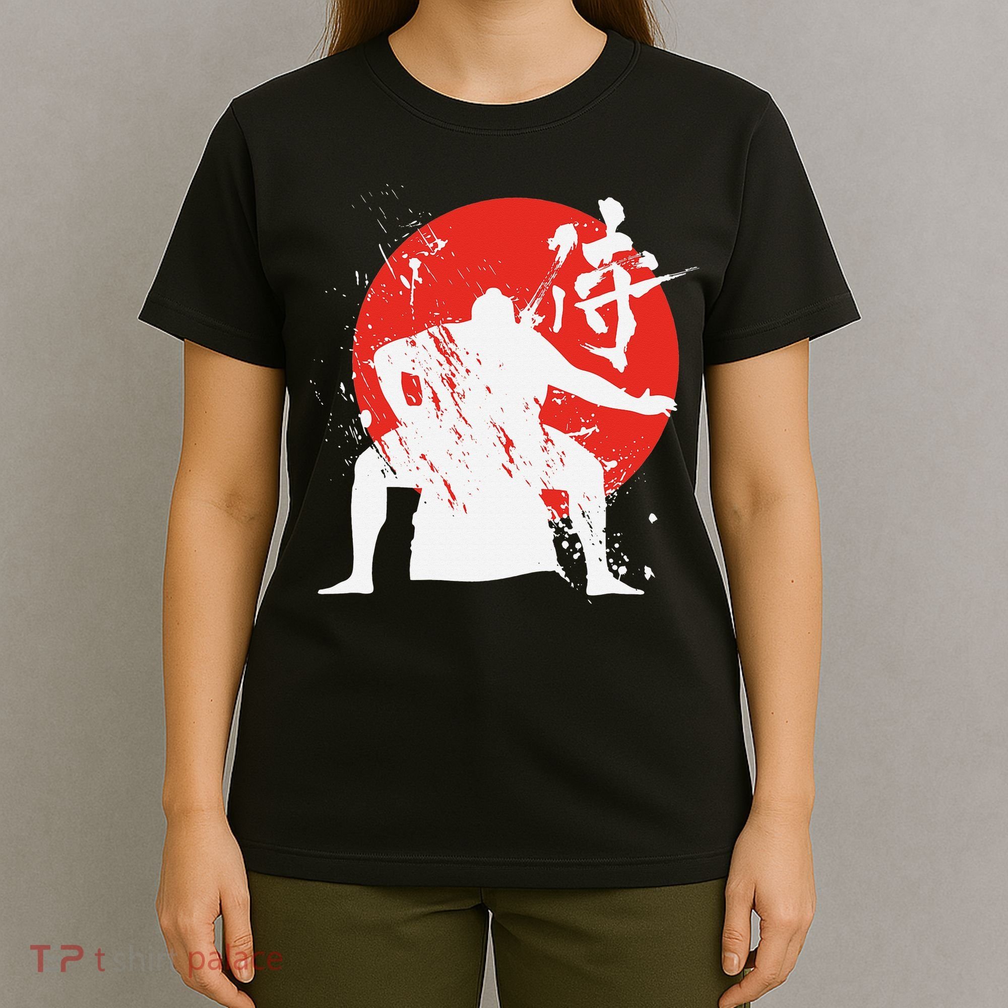 Sumo Wrestler Japanese Kanji Japan Wrestling  T-Shirt