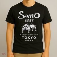 Sumo Wrestler Japanese Kanji Japan Wrestling  T-Shirt thumb 3