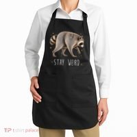 Stay Weird Jimothy The Raccoon Viral Funny Apron thumb 2