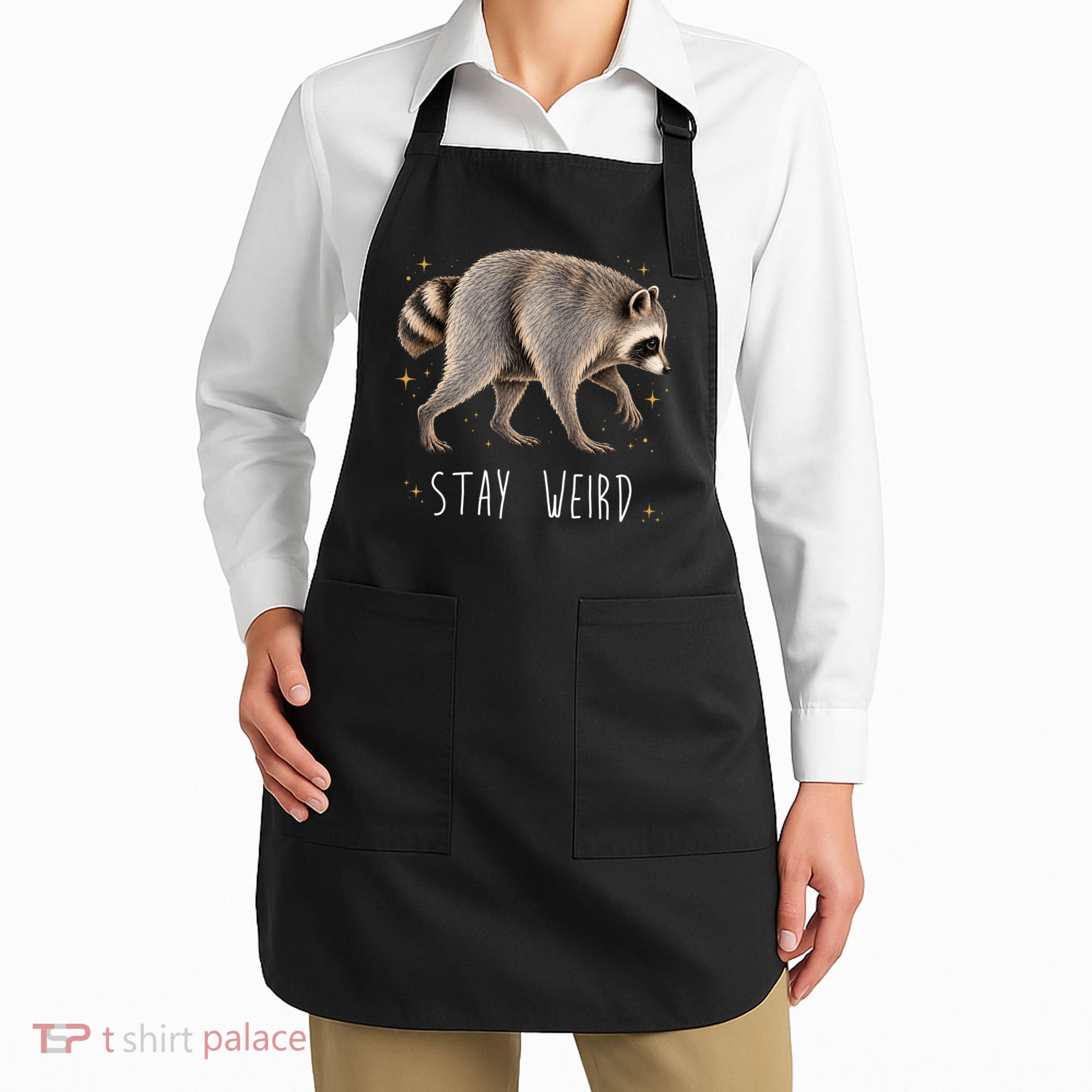 Stay Weird Jimothy The Raccoon Viral Funny Apron