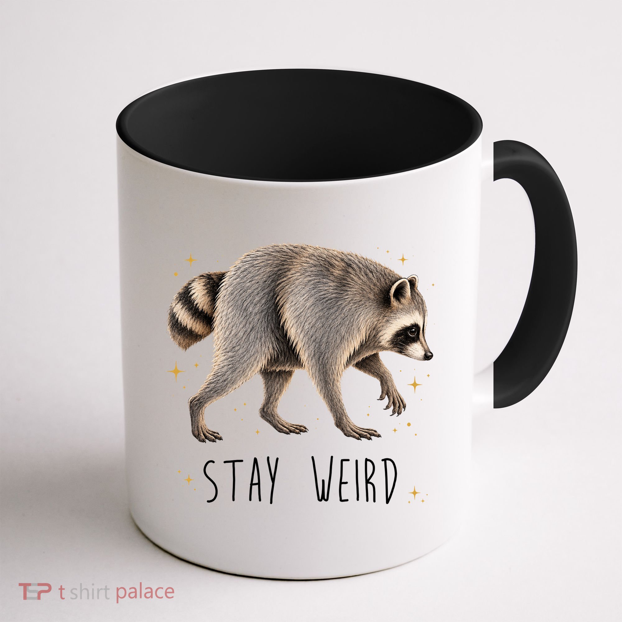 Stay Weird Jimothy The Raccoon Viral Funny Coffee Mug