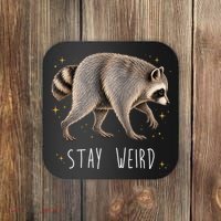 Stay Weird Jimothy The Raccoon Viral Funny Coaster thumb 0