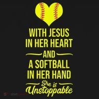 Softball With Jesus In Her Heart Softball Pitcher Pajama Set thumb 2