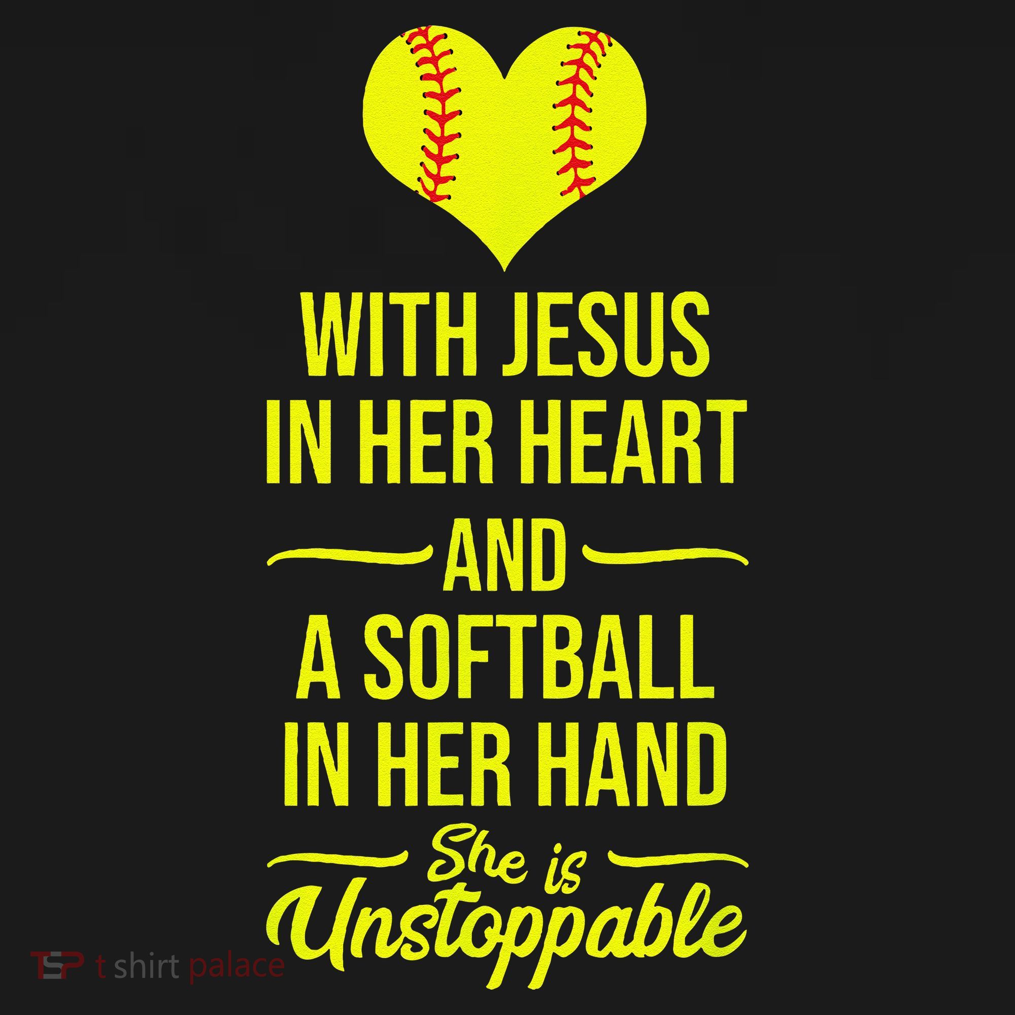 Softball With Jesus In Her Heart Softball Pitcher Ornament