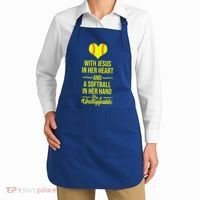 Softball With Jesus In Her Heart Softball Pitcher Apron thumb 2