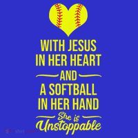 Softball With Jesus In Her Heart Softball Pitcher Baby Bodysuit thumb 2