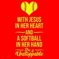 Softball With Jesus In Her Heart Softball Pitcher Santa Hat thumb 1