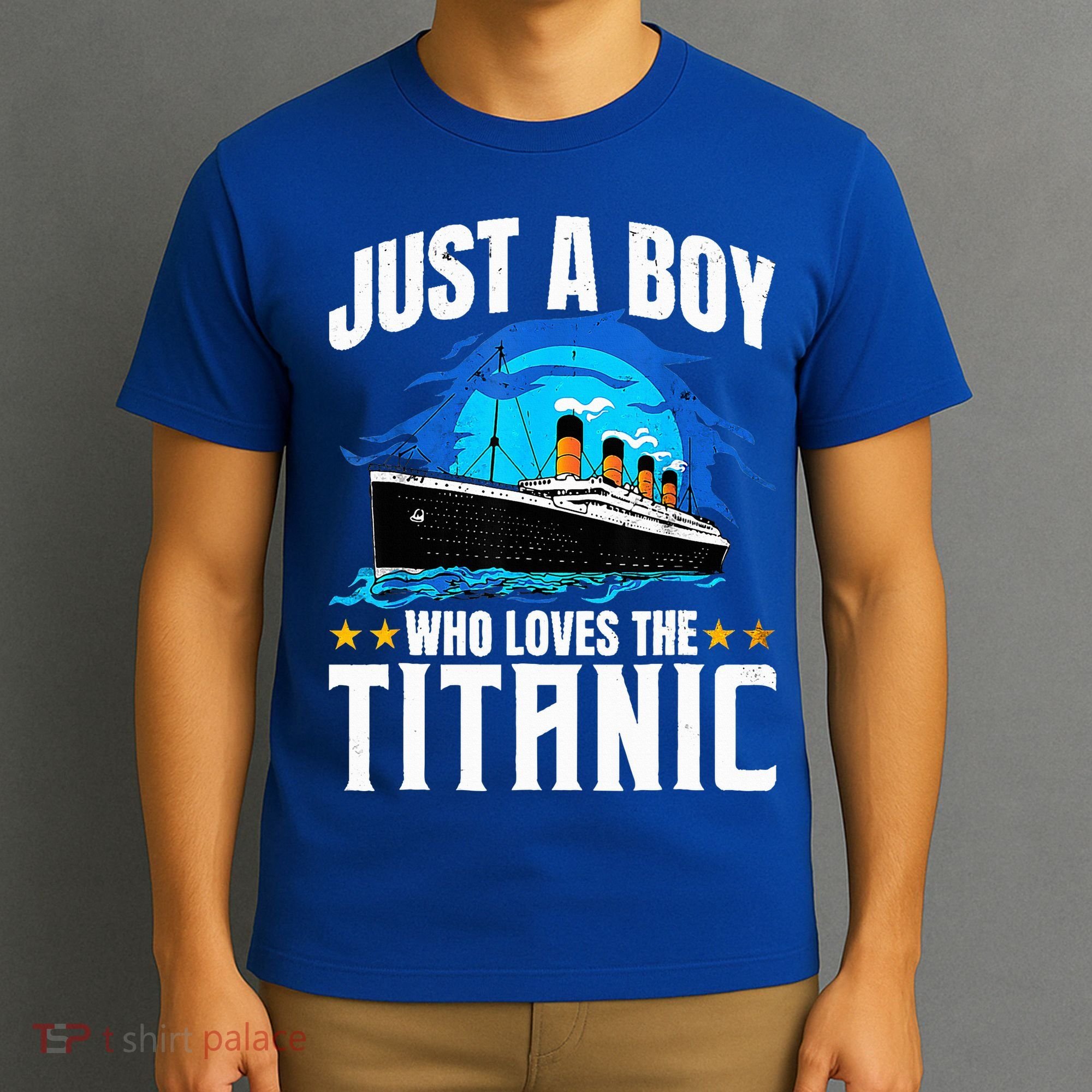 Ship Who Just Love The RMS Titanic Christmas Pajama Boy  T-Shirt