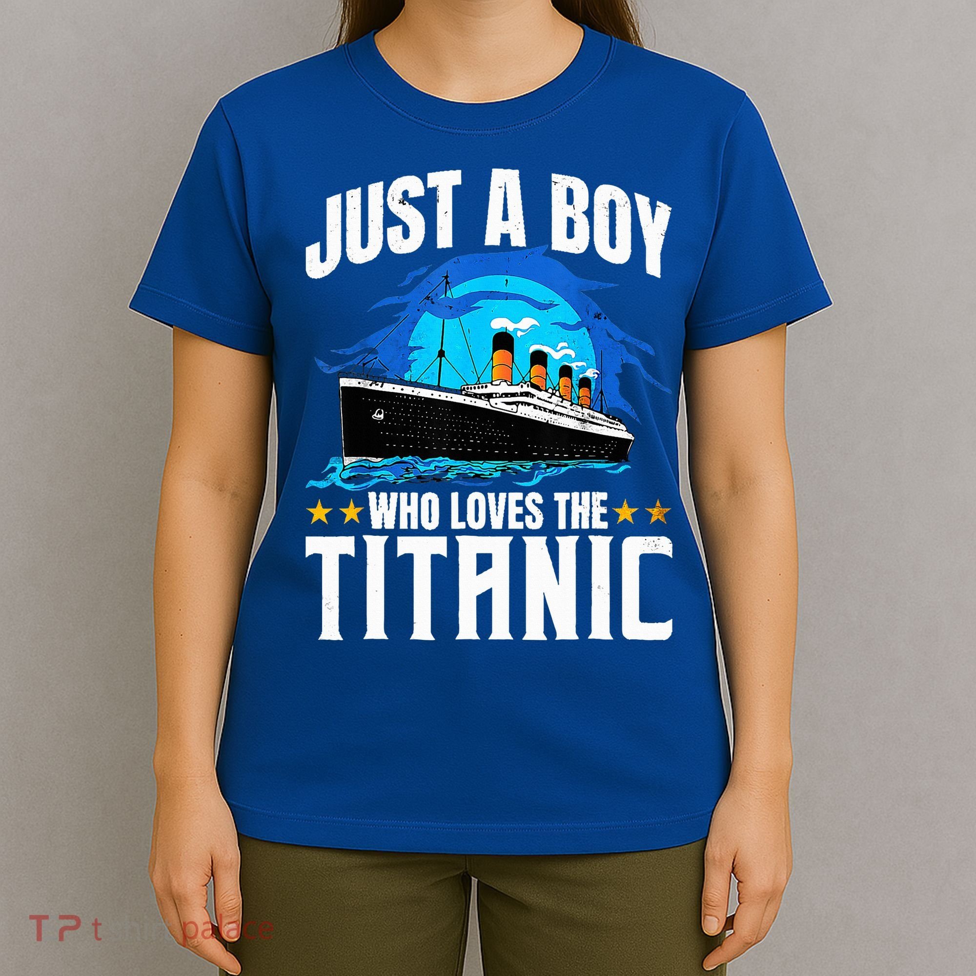 Ship Who Just Love The RMS Titanic Christmas Pajama Boy  T-Shirt