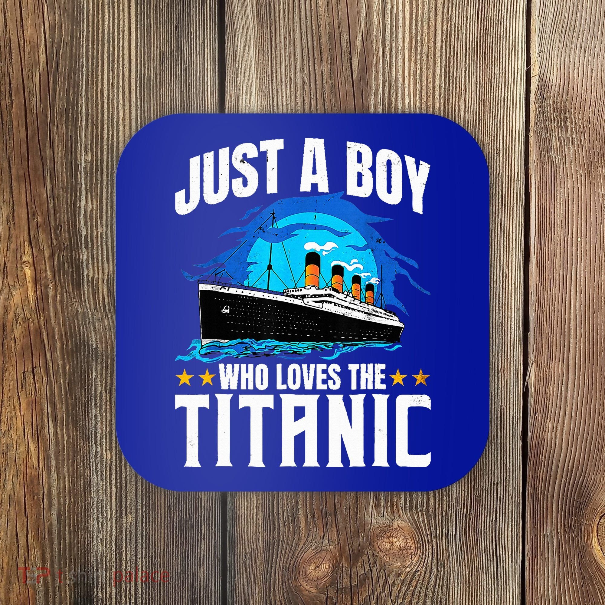 Ship Who Just Love The RMS Titanic Christmas Pajama Boy  Coaster