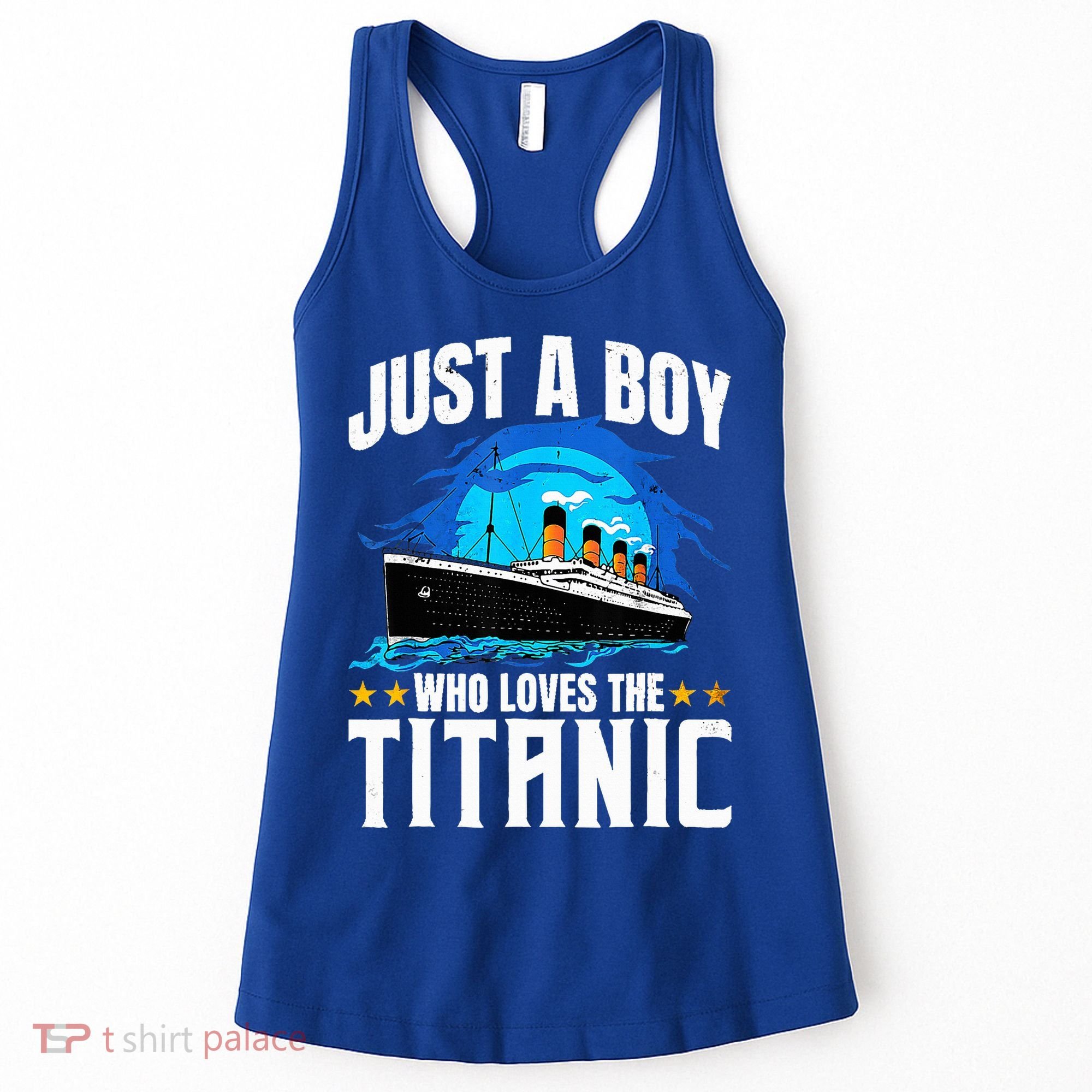 Ship Who Just Love The RMS Titanic Christmas Pajama Boy  Women's Tank Top
