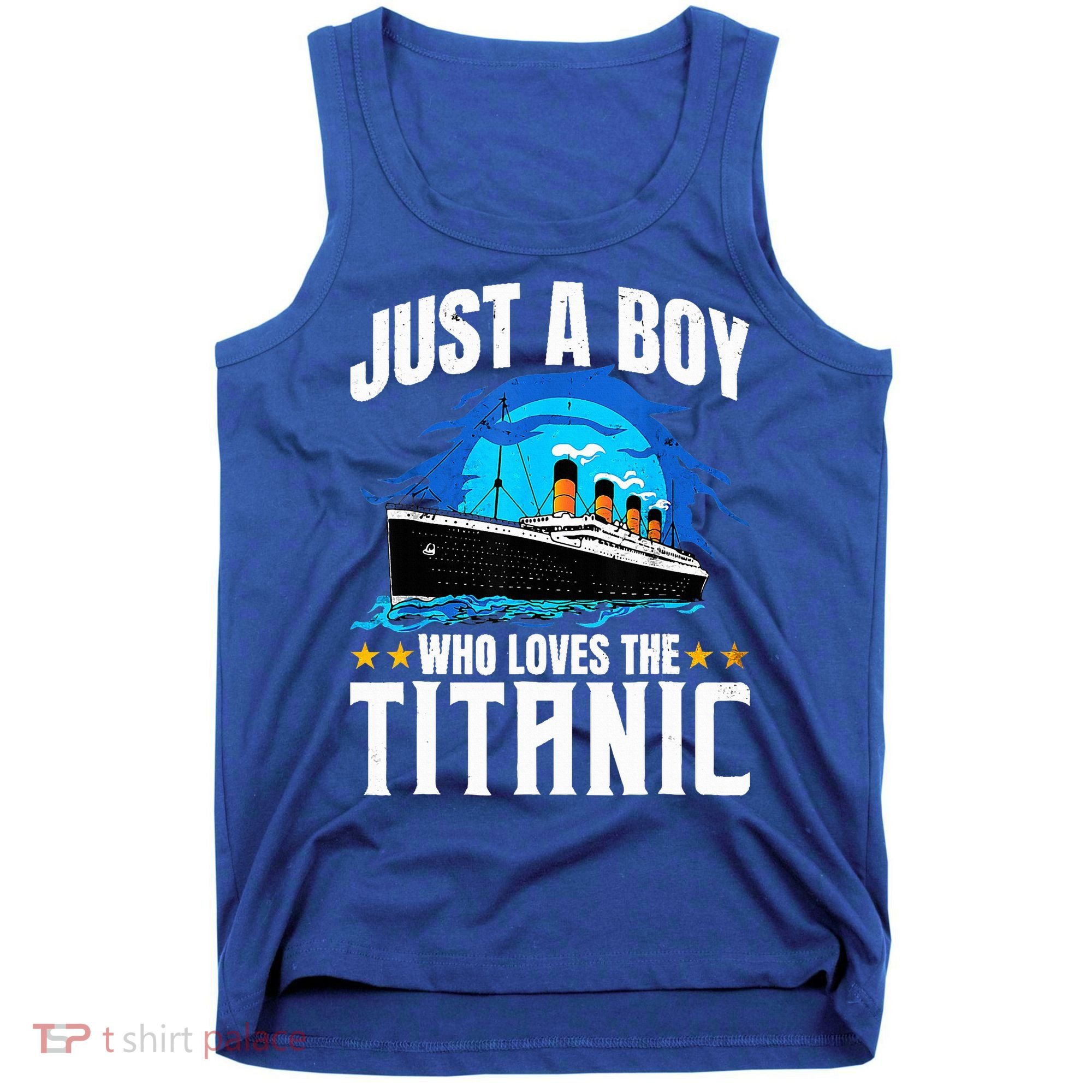 Ship Who Just Love The RMS Titanic Christmas Pajama Boy  Tank Top