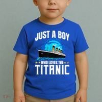 Ship Who Just Love The RMS Titanic Christmas Pajama Boy  Toddler T-Shirt thumb 2