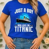 Ship Who Just Love The RMS Titanic Christmas Pajama Boy  Women's T-Shirt thumb 2