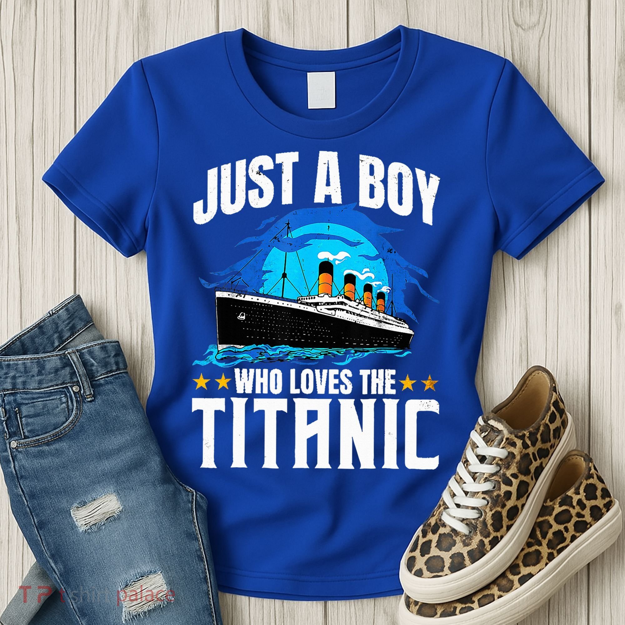 Ship Who Just Love The RMS Titanic Christmas Pajama Boy  Women's T-Shirt