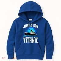 Ship Who Just Love The RMS Titanic Christmas Pajama Boy  Kids Hoodie thumb 0