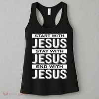 Start With Jesus Stay With End With Women's Tank Top thumb 3