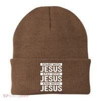 Start With Jesus Stay With End With Beanie thumb 0