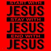 Start With Jesus Stay With End With Santa Hat thumb 1