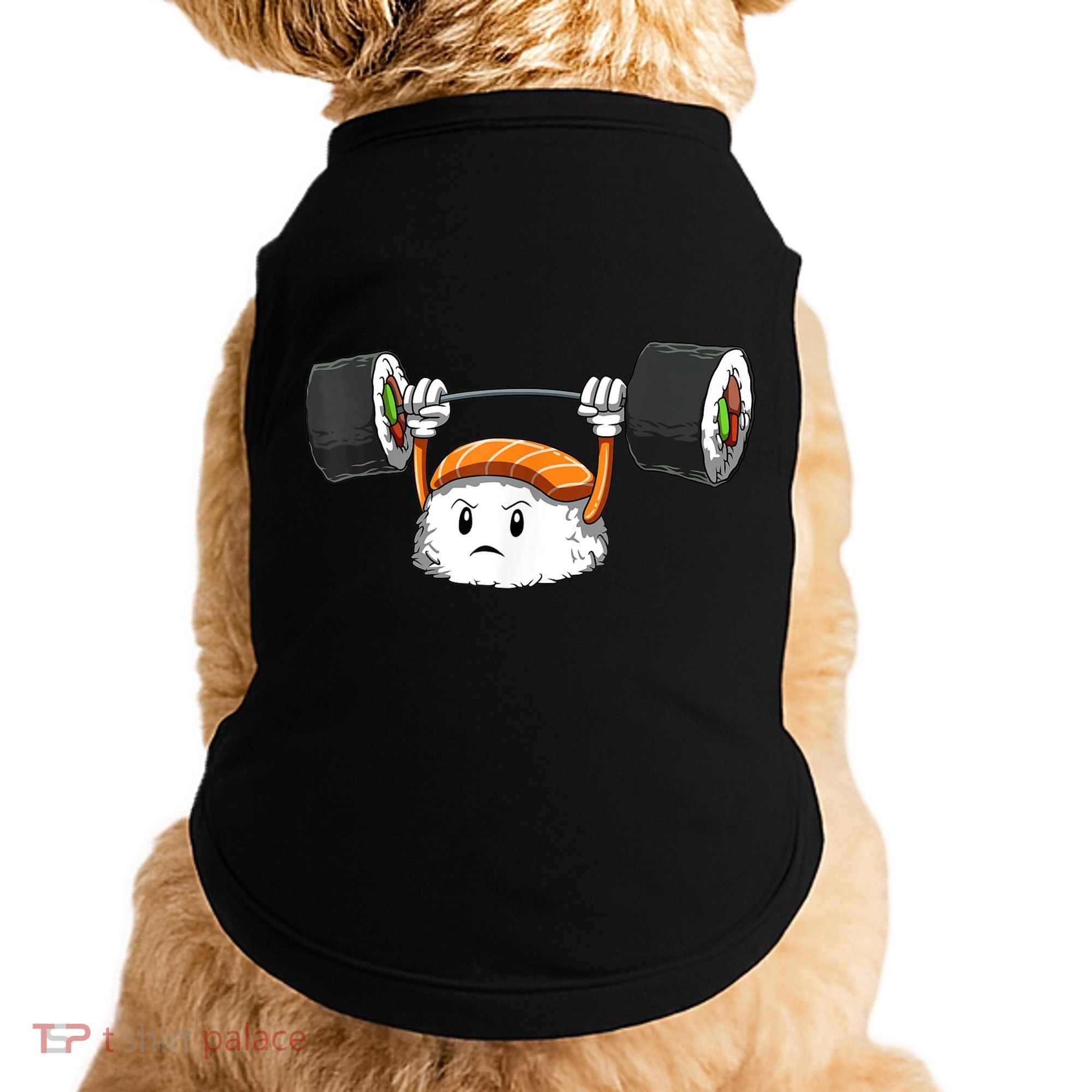 Sushi Weight Lifting Gym Sushi Workout Japanese Bodybuilder Doggie Tank
