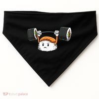 Sushi Weight Lifting Gym Sushi Workout Japanese Bodybuilder USA-Made Doggie Bandana thumb 0