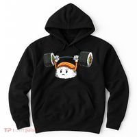 Sushi Weight Lifting Gym Sushi Workout Japanese Bodybuilder Hoodie thumb 0