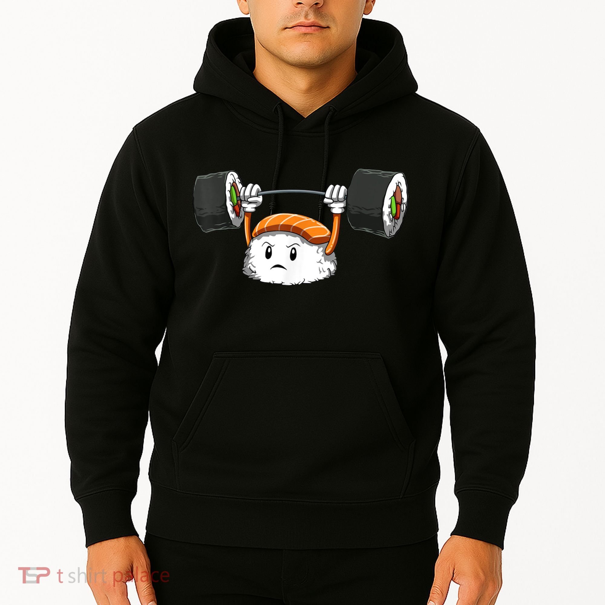 Sushi Weight Lifting Gym Sushi Workout Japanese Bodybuilder Hoodie