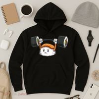 Sushi Weight Lifting Gym Sushi Workout Japanese Bodybuilder Hoodie thumb 3