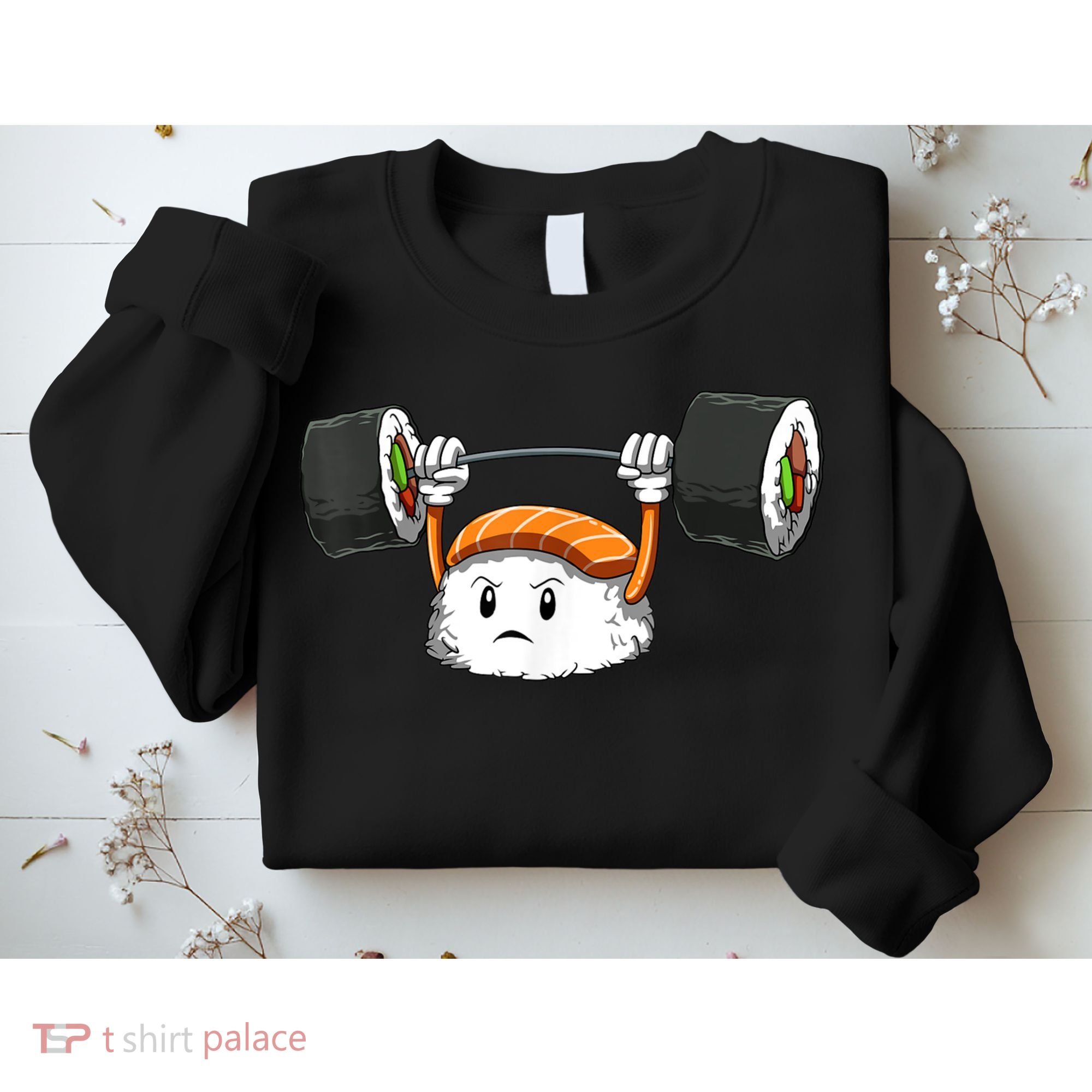 Sushi Weight Lifting Gym Sushi Workout Japanese Bodybuilder Sweatshirt