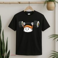 Sushi Weight Lifting Gym Sushi Workout Japanese Bodybuilder T-Shirt thumb 2