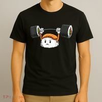 Sushi Weight Lifting Gym Sushi Workout Japanese Bodybuilder T-Shirt thumb 3