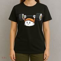 Sushi Weight Lifting Gym Sushi Workout Japanese Bodybuilder T-Shirt thumb 4
