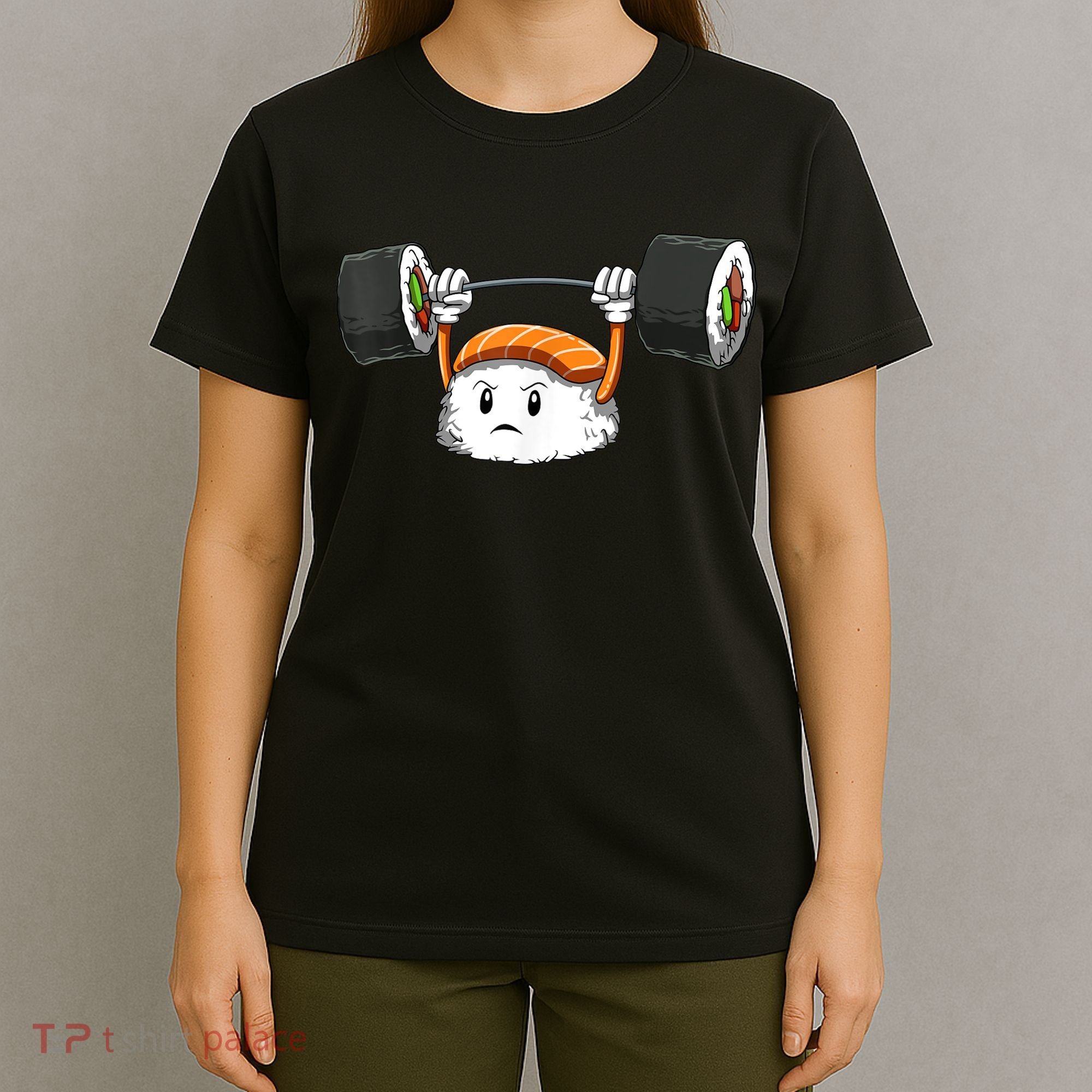 Sushi Weight Lifting Gym Sushi Workout Japanese Bodybuilder T-Shirt