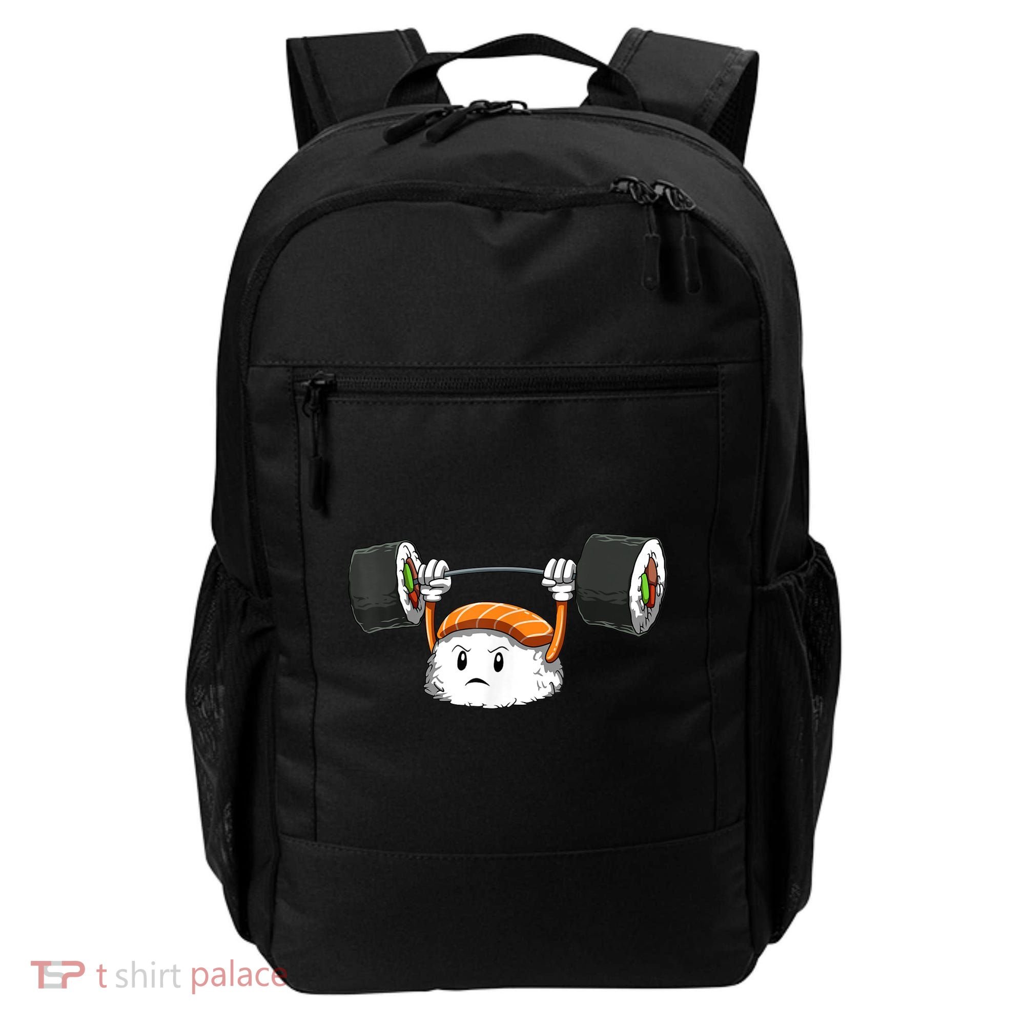 Sushi Weight Lifting Gym Sushi Workout Japanese Bodybuilder Backpack