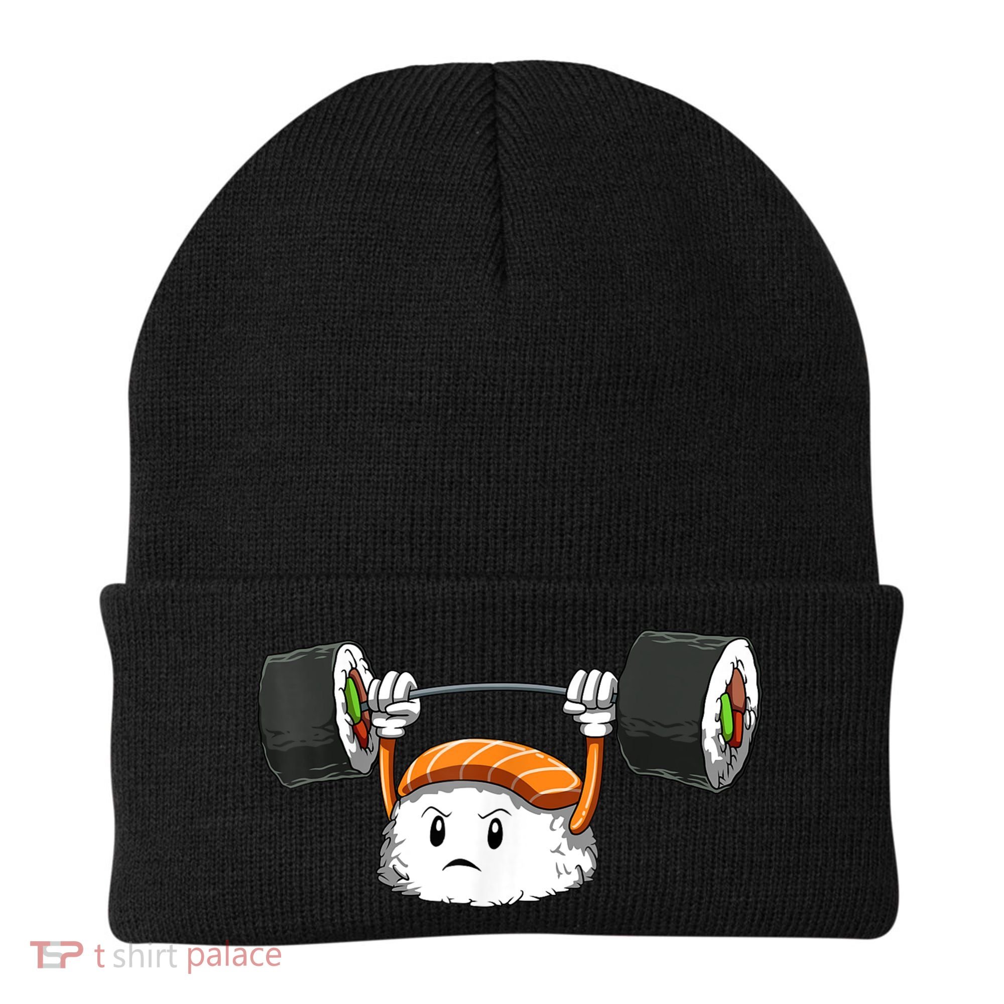 Sushi Weight Lifting Gym Sushi Workout Japanese Bodybuilder Beanie