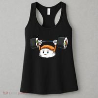 Sushi Weight Lifting Gym Sushi Workout Japanese Bodybuilder Women's Tank Top thumb 3