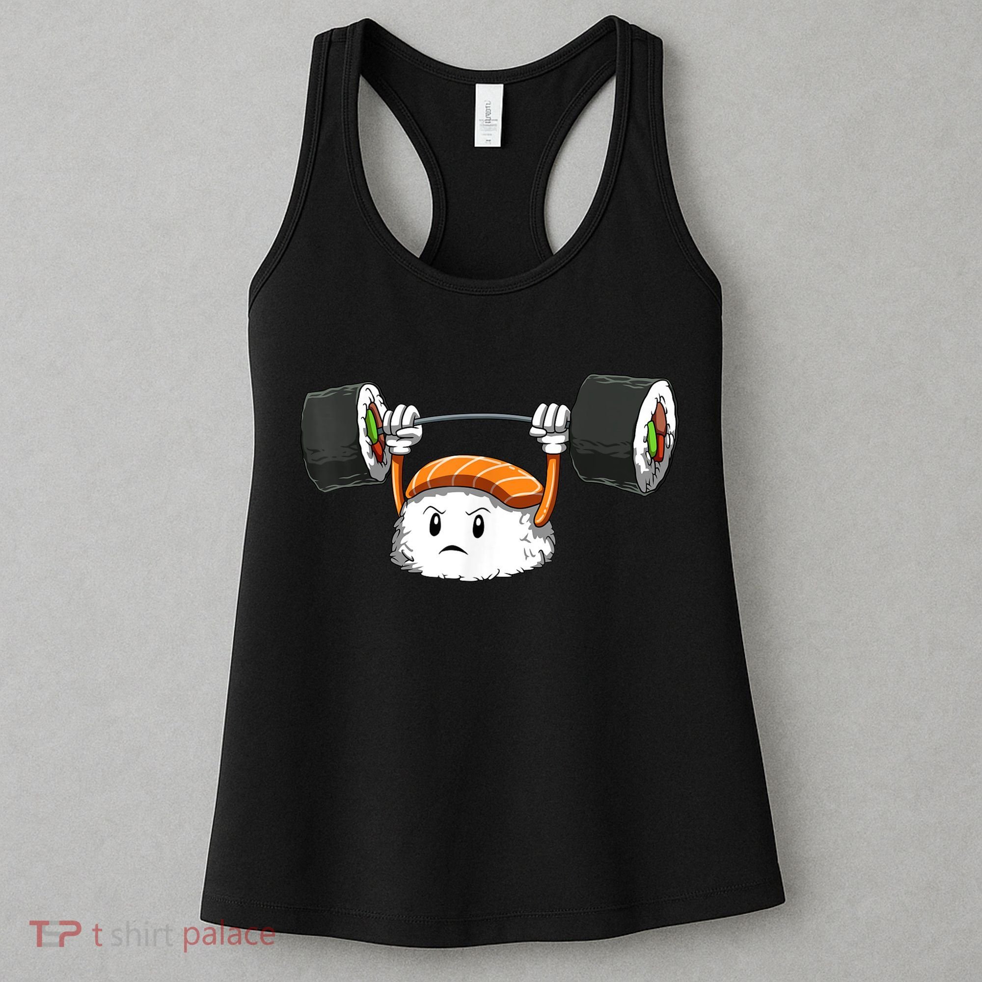 Sushi Weight Lifting Gym Sushi Workout Japanese Bodybuilder Women's Tank Top