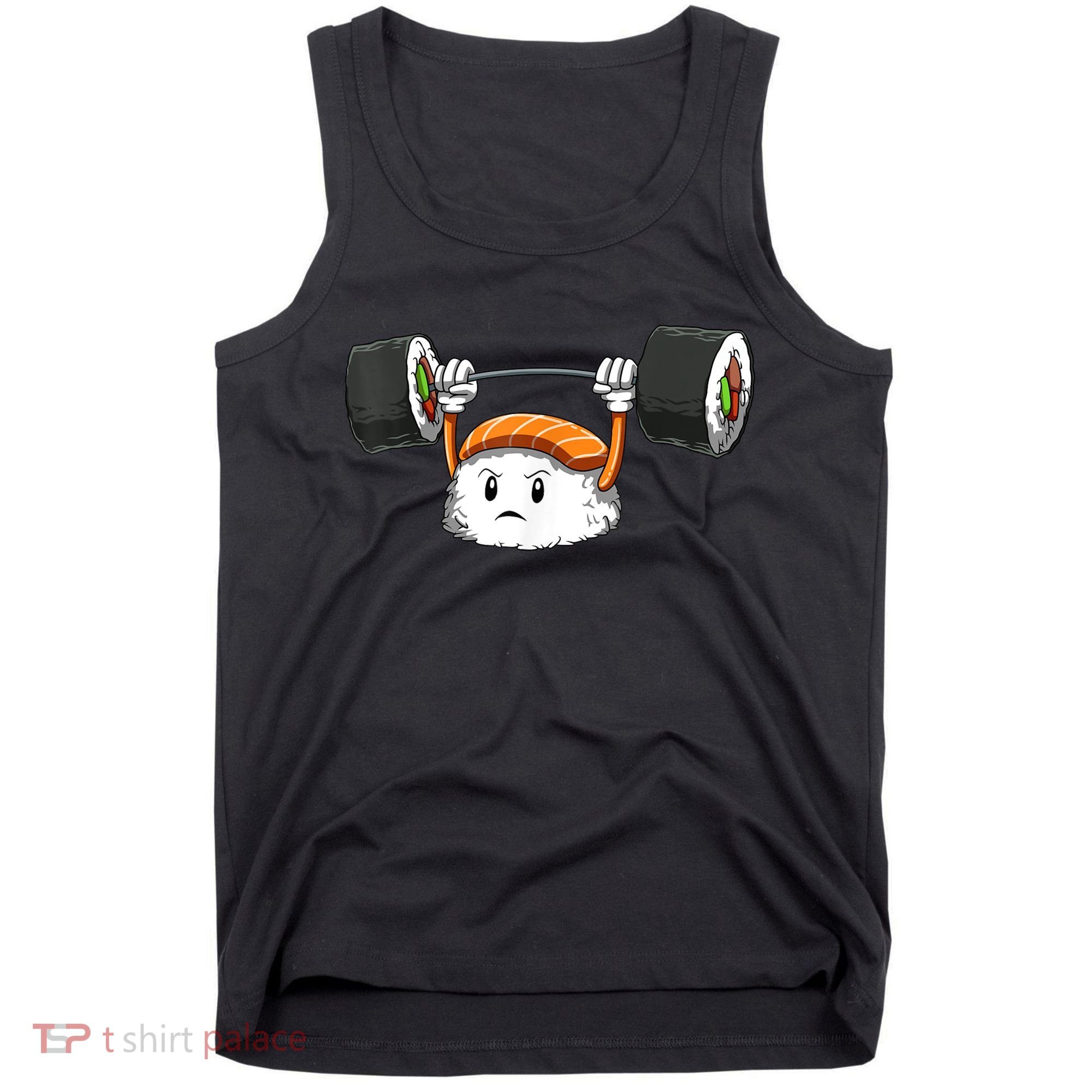 Sushi Weight Lifting Gym Sushi Workout Japanese Bodybuilder Tank Top