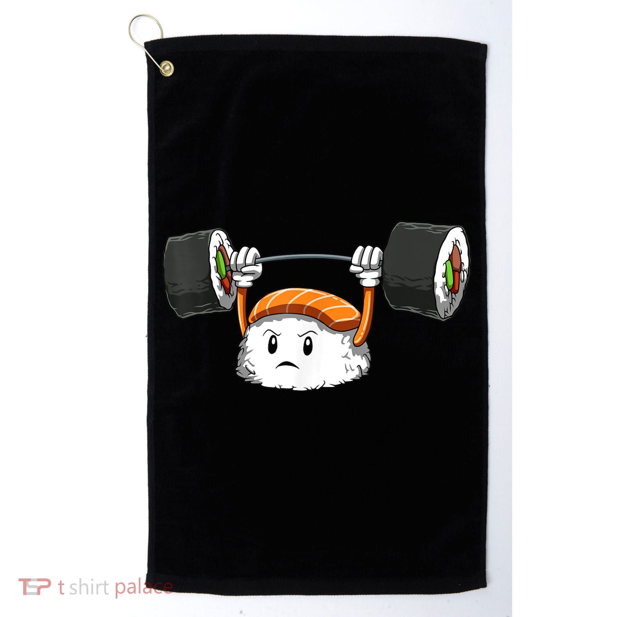 Sushi Weight Lifting Gym Sushi Workout Japanese Bodybuilder Golf Towel